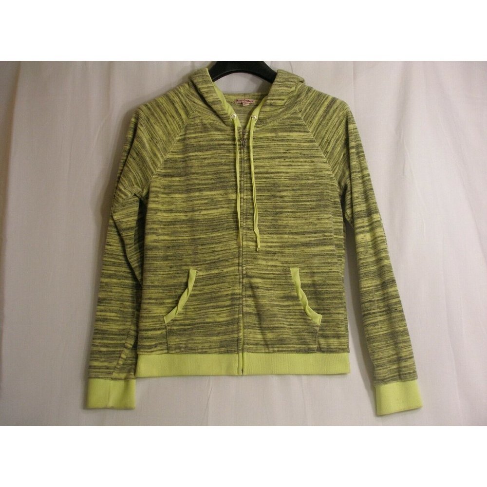 Juicy Couture Patterned Long Sleeve Full Zip up Hoodie (Size Medium)